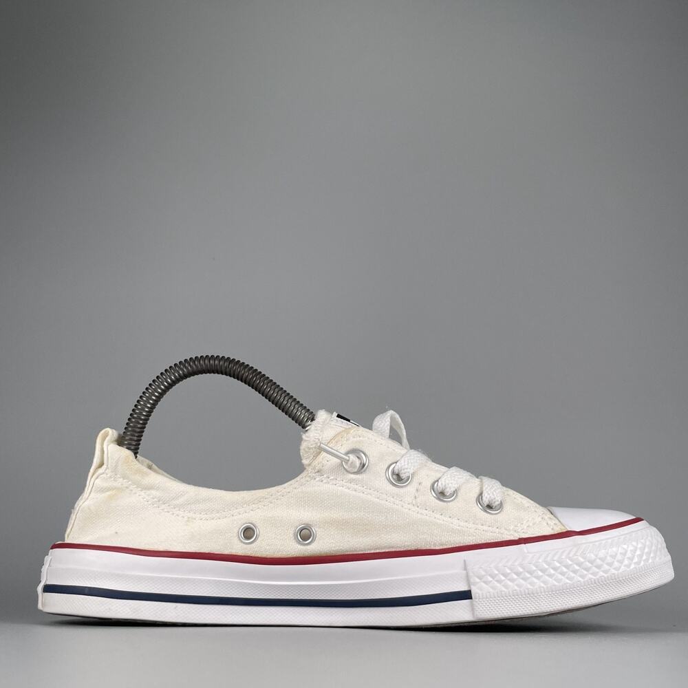Converse Chuck Taylor All Star Shoreline Women's 9 White Canvas Slip-On Sneakers - Picture 7 of 9